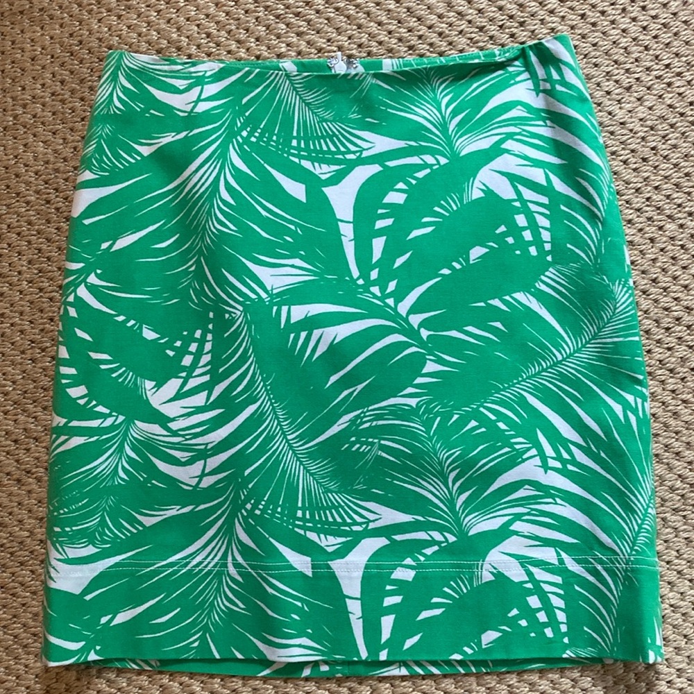 Talbots palm tree print skirt